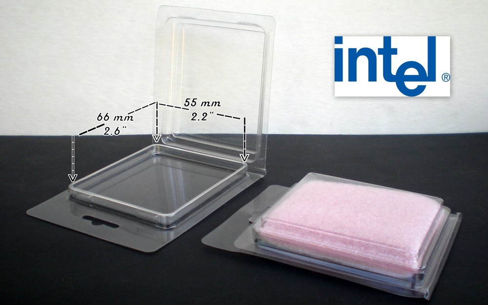 100 - Intel Processor CPU Shipping Case Clam Shell for Xeon + Anti Static Foam