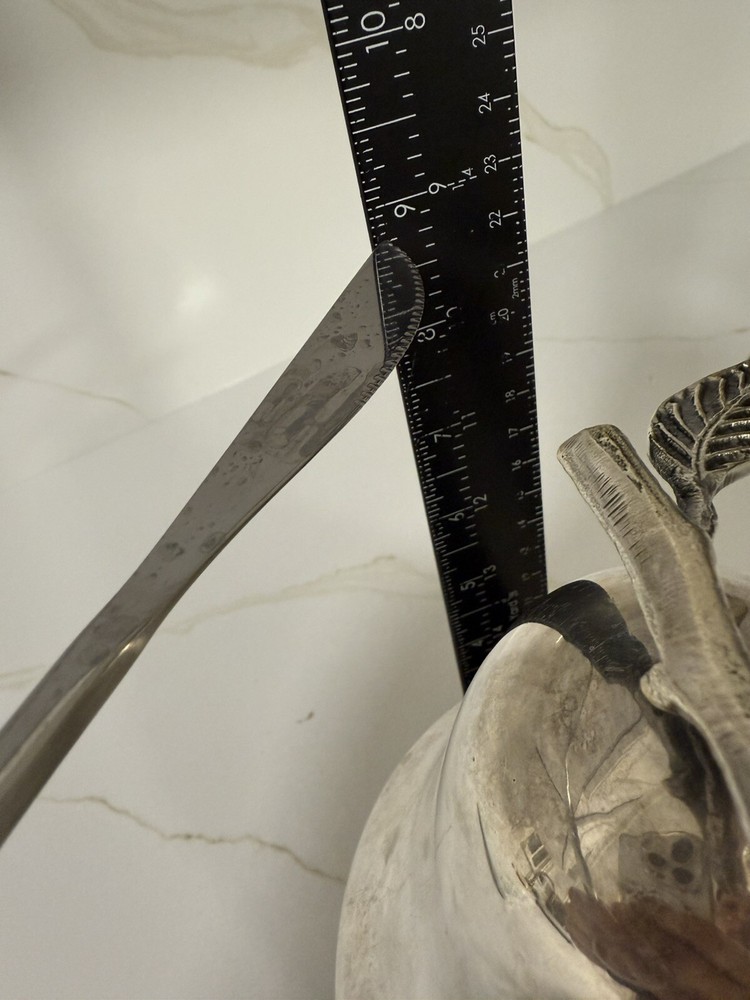 Vintage Apple Pear Fruit Trinket Nesting Box Containers Silver plated MCM Decor