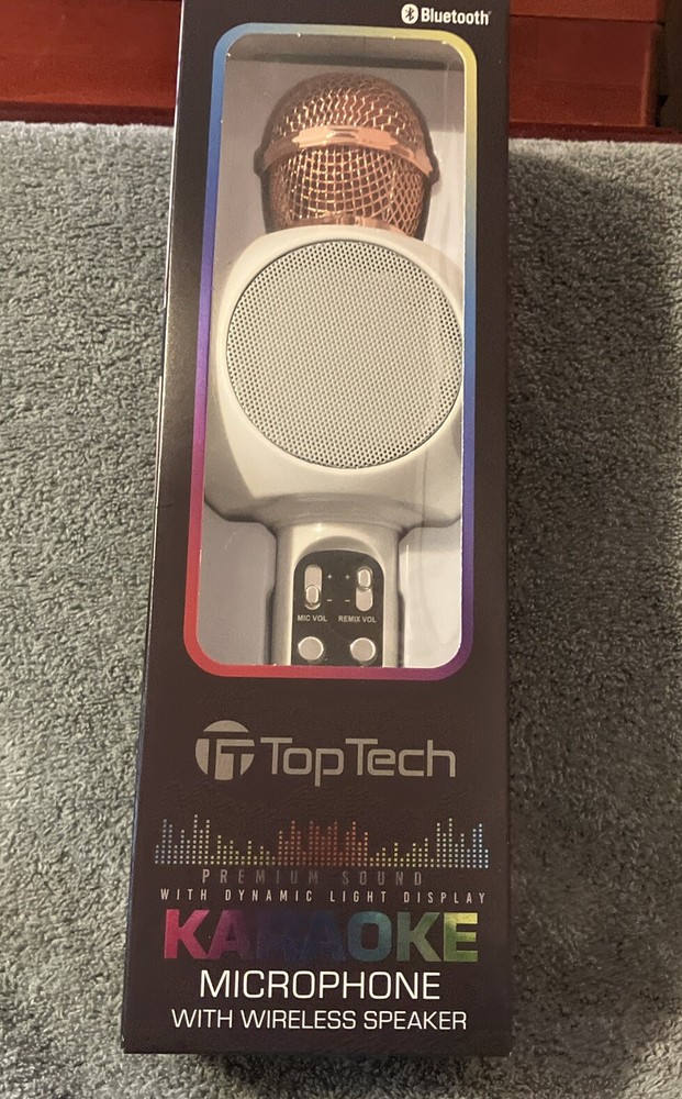 Top Tech Premium Sound Bluetooth Karaoke Microphone With Wireless Speaker