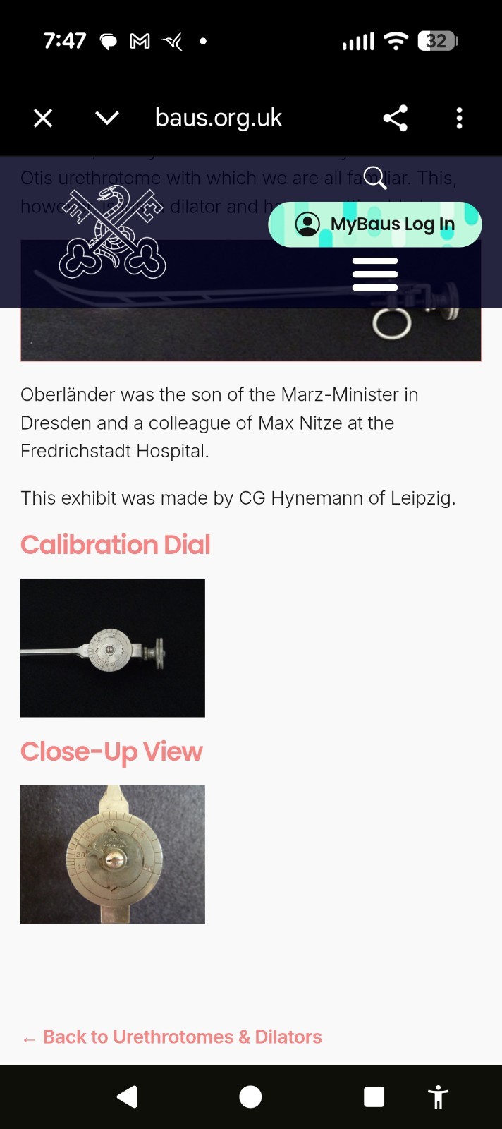 Rare Original 1800's urological Dilator By Felix Martin Oberländer With Case