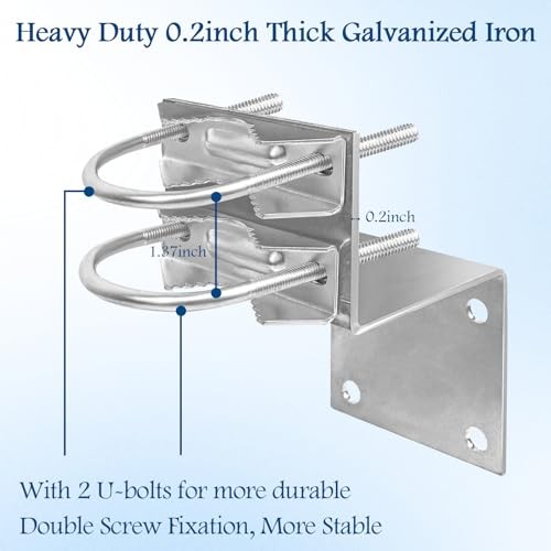 XRDS-RF Antenna Pole Mount Kits, Antenna Pole Mount Bracket with Double U 1 PCS