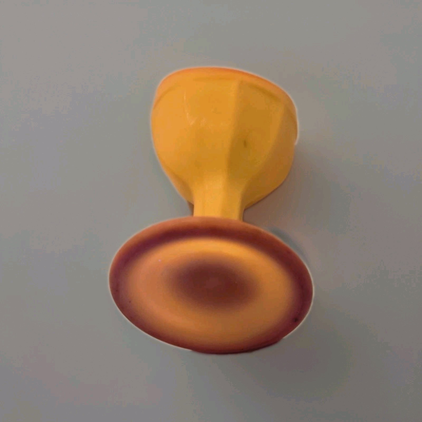 VINTAGE UV REACTIVE SLAG Glass ORANGE SWIRL Ribbed Design Eye Wash Cup by ROSSO