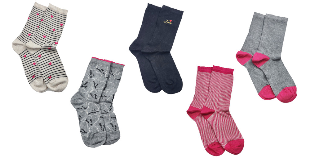 M&S Sumptuously Soft Ankle Socks – 5 Pack – Black Mix
