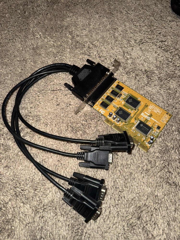 4 Port Serial PCI -E Card With Cables