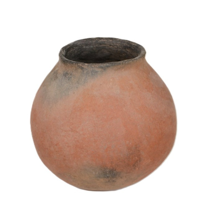 Prehistoric Pottery Jar: Salado Redware A.D. 1200-1350 4.5" H x 5.5" D