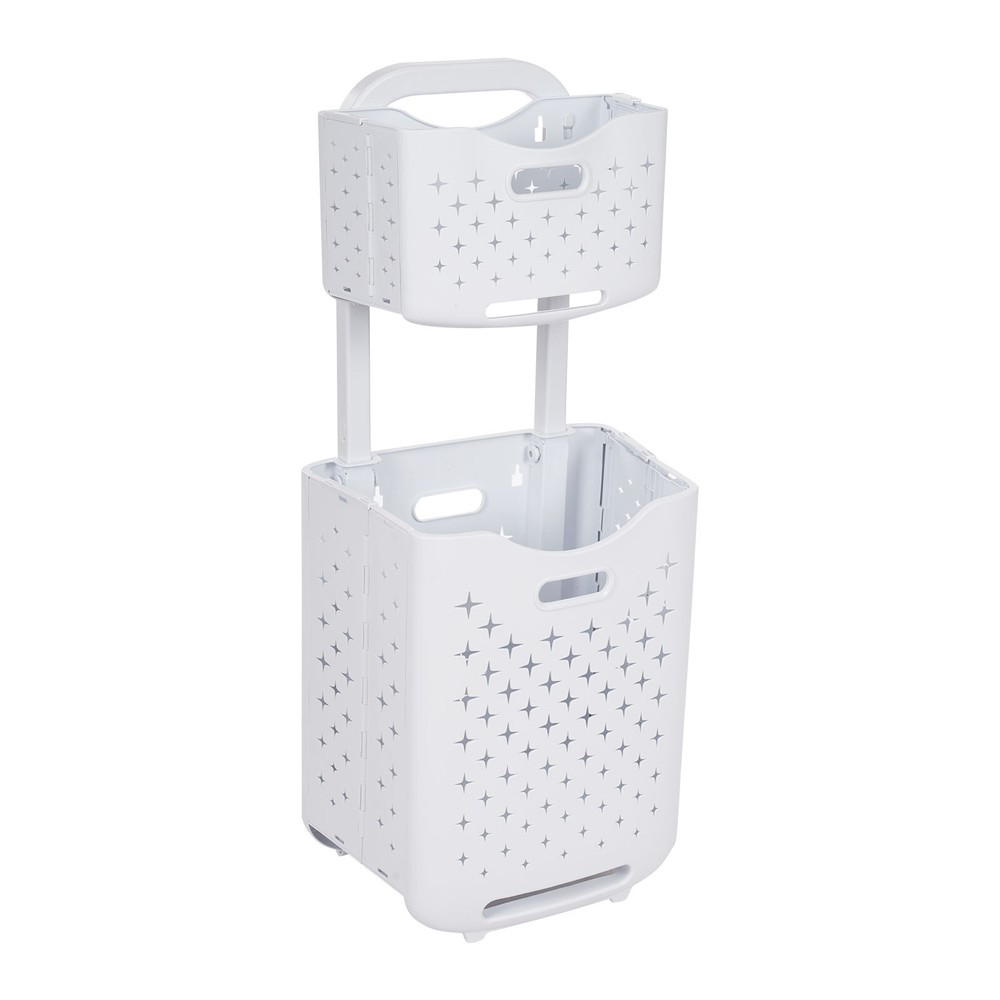 Foldable Multi-tier Laundry Hamper Collapsible Dirty Clothes Laundry Basket