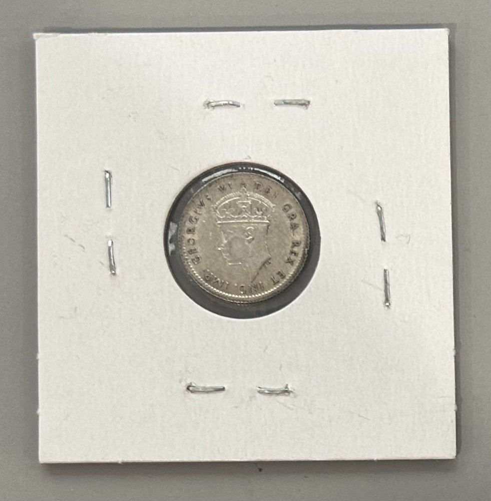 1942c Newfoundland Five Cent 5c Silver Coin C6