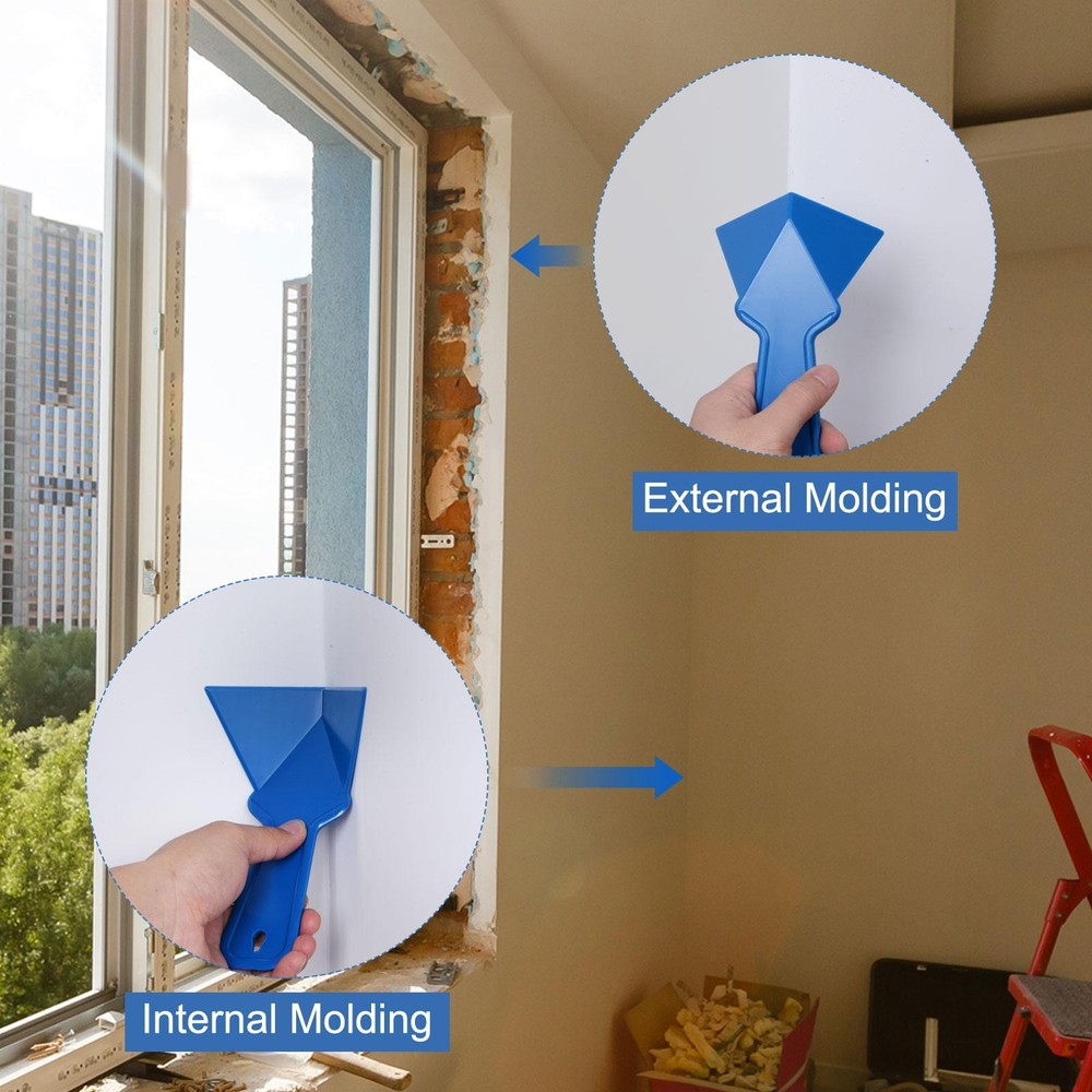 4 Inch Inside Corner Trowel Drywall Corner Tool Plastic Corner , White
