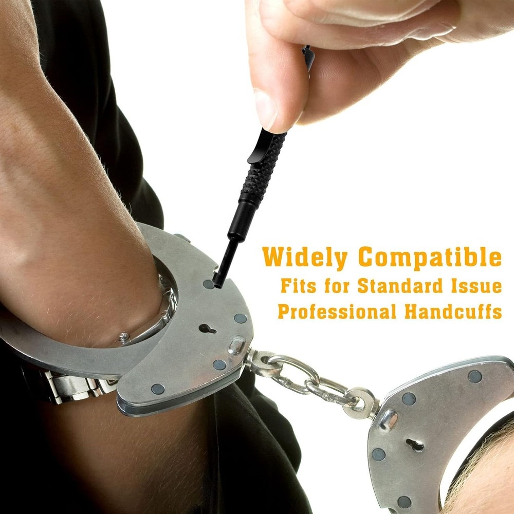 Durable Pocket Handcuff Key - Polymer, Quick Access & Secure Clip - 2 Pack