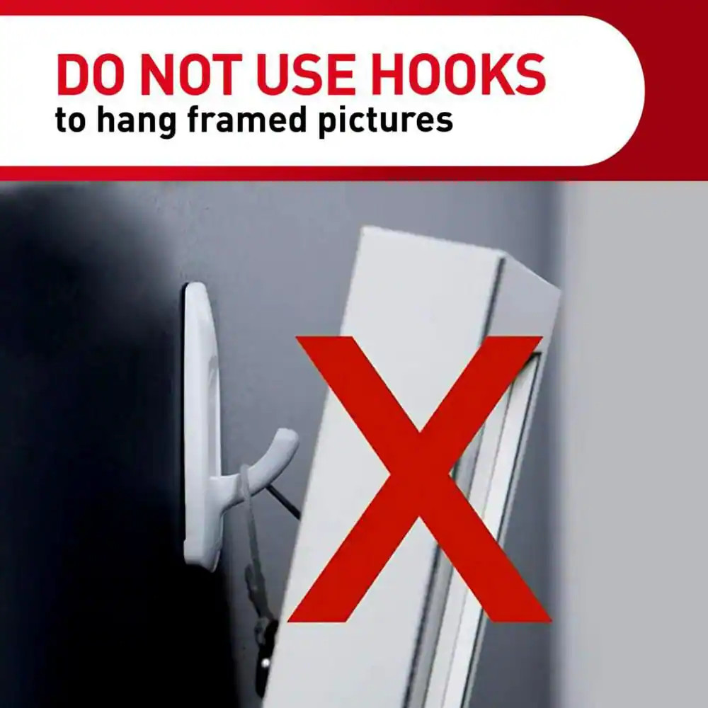 Command Large Utility Hooks, White, Damage Free Hanging, 6 Hooks and 12 Command