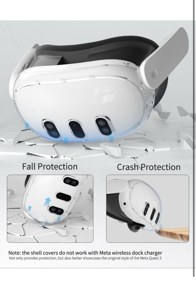For Meta Quest 3 Console Headset Protective Case VR Game Accessory Part