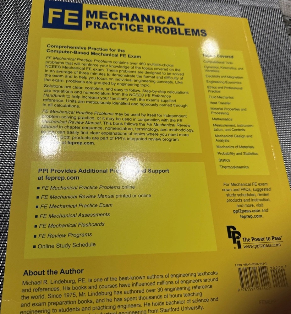 FE Mechanical Practice Problems