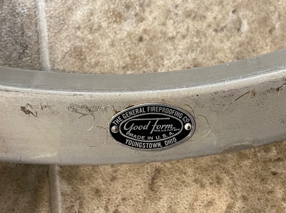Rare General Fireproofing Goodform Drafting Stool base Mid Century Industrial