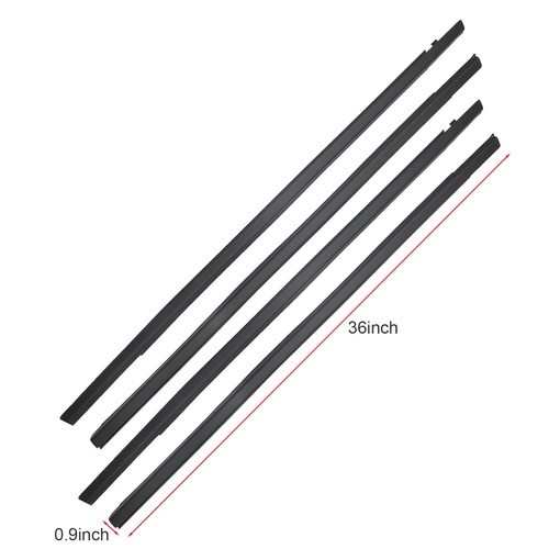 For 2016-2021 Honda Civic Sedan 4pcs Weatherstrip Window Moulding Trim Seal Belt