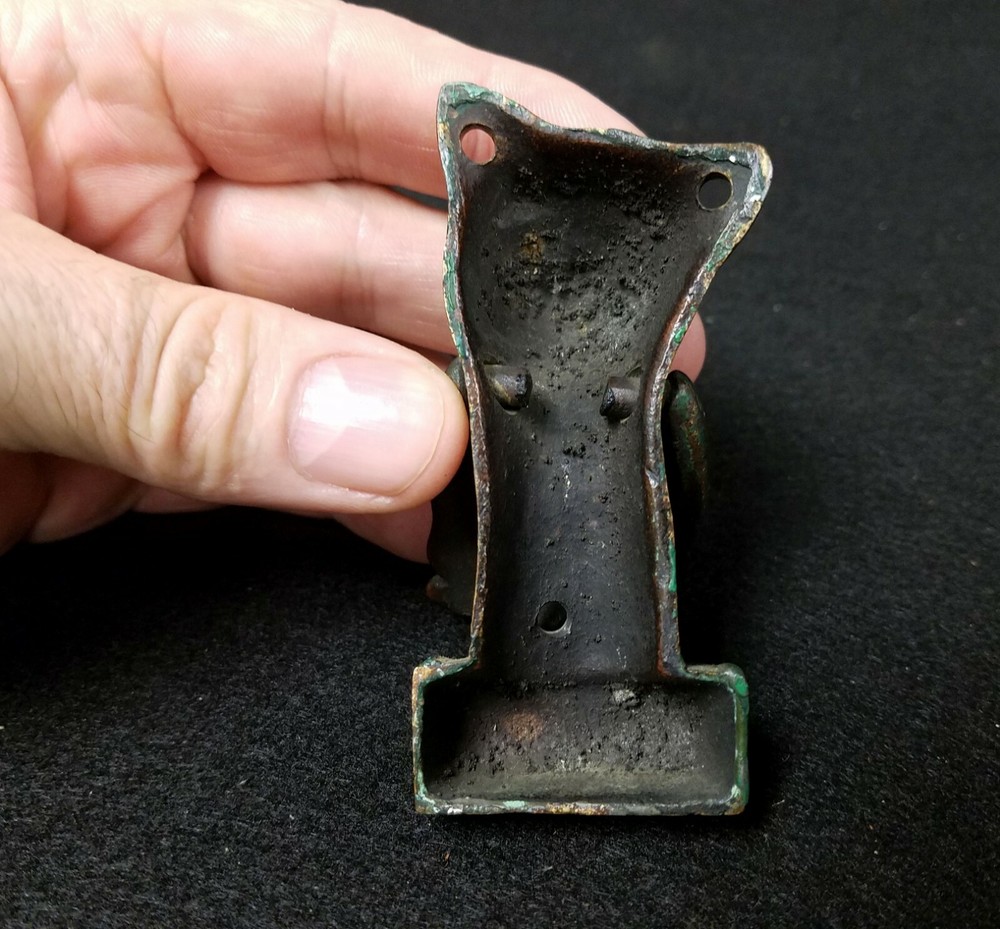 Antique Bronze Winking Comical Cat Door Knocker