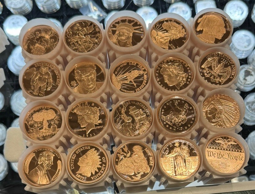 LOT OF 500 OZ Dealers Choice 1 OZ FINE COPPER ROUNDS - BULLION - FULL BOX OF 500