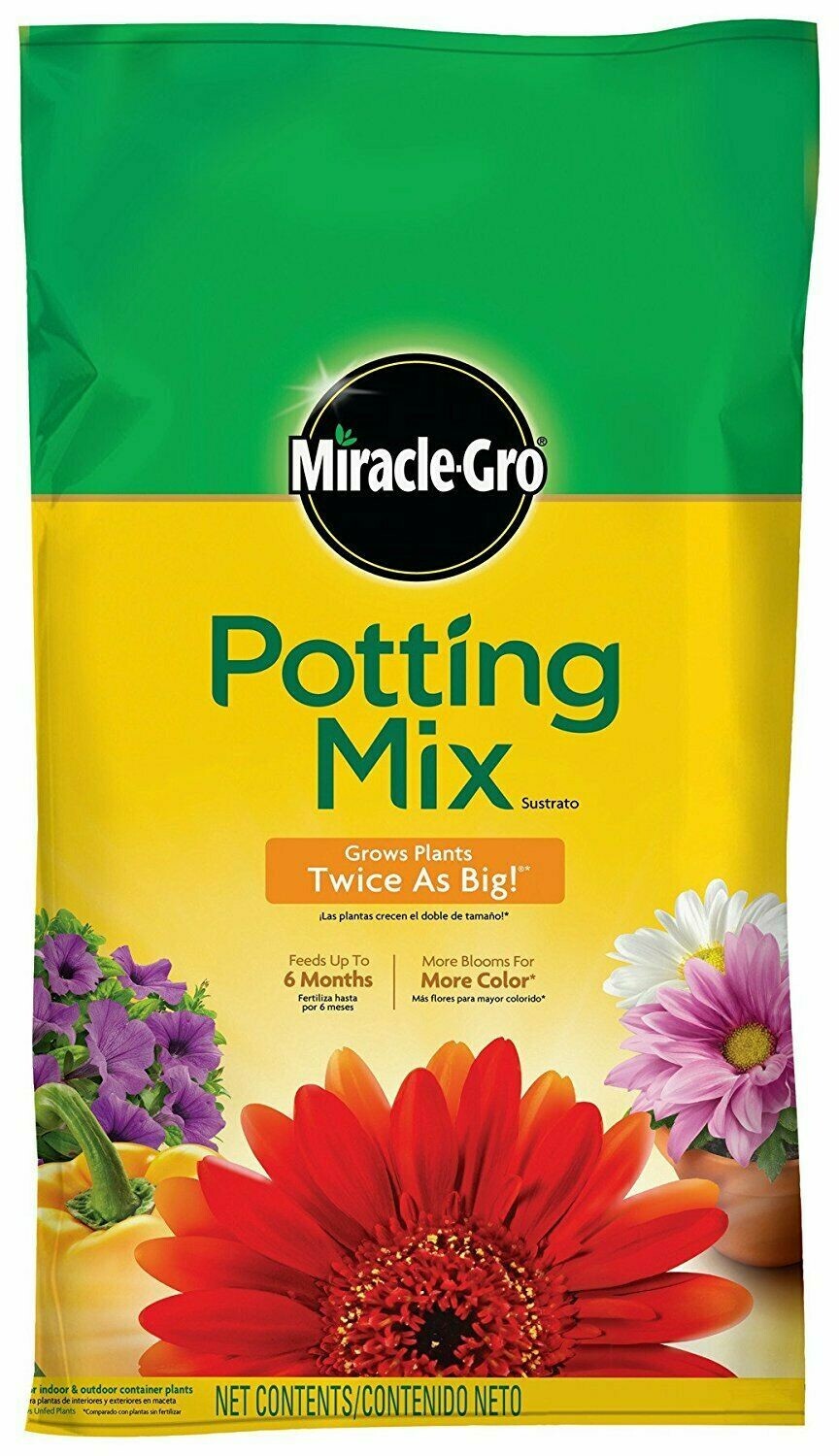 Miracle-Gro Garden Potting Mix, 8 Qt (Pack Of 2)