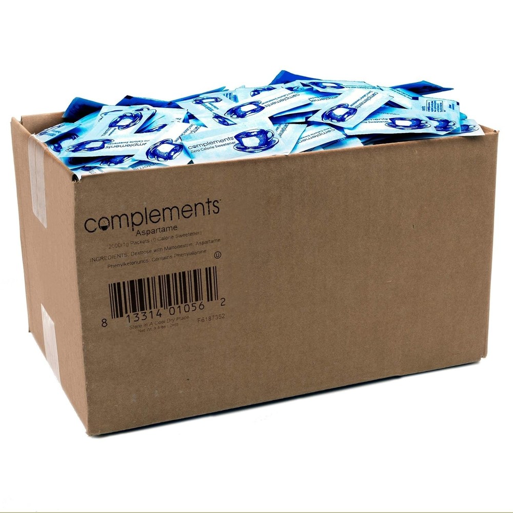 Blue Aspartame Sweetener Packets, 2000 Count