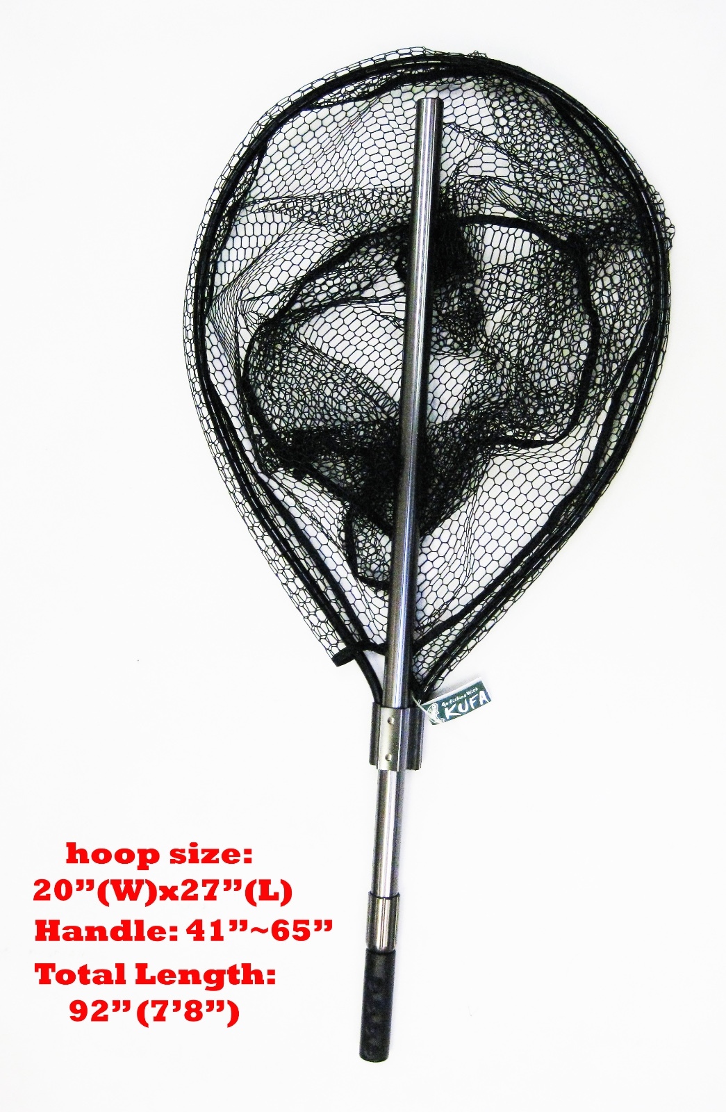 KUFA SPORTS FC7052 Retractable Aluminum Landing Net Rubberized Mesh (FC7052)