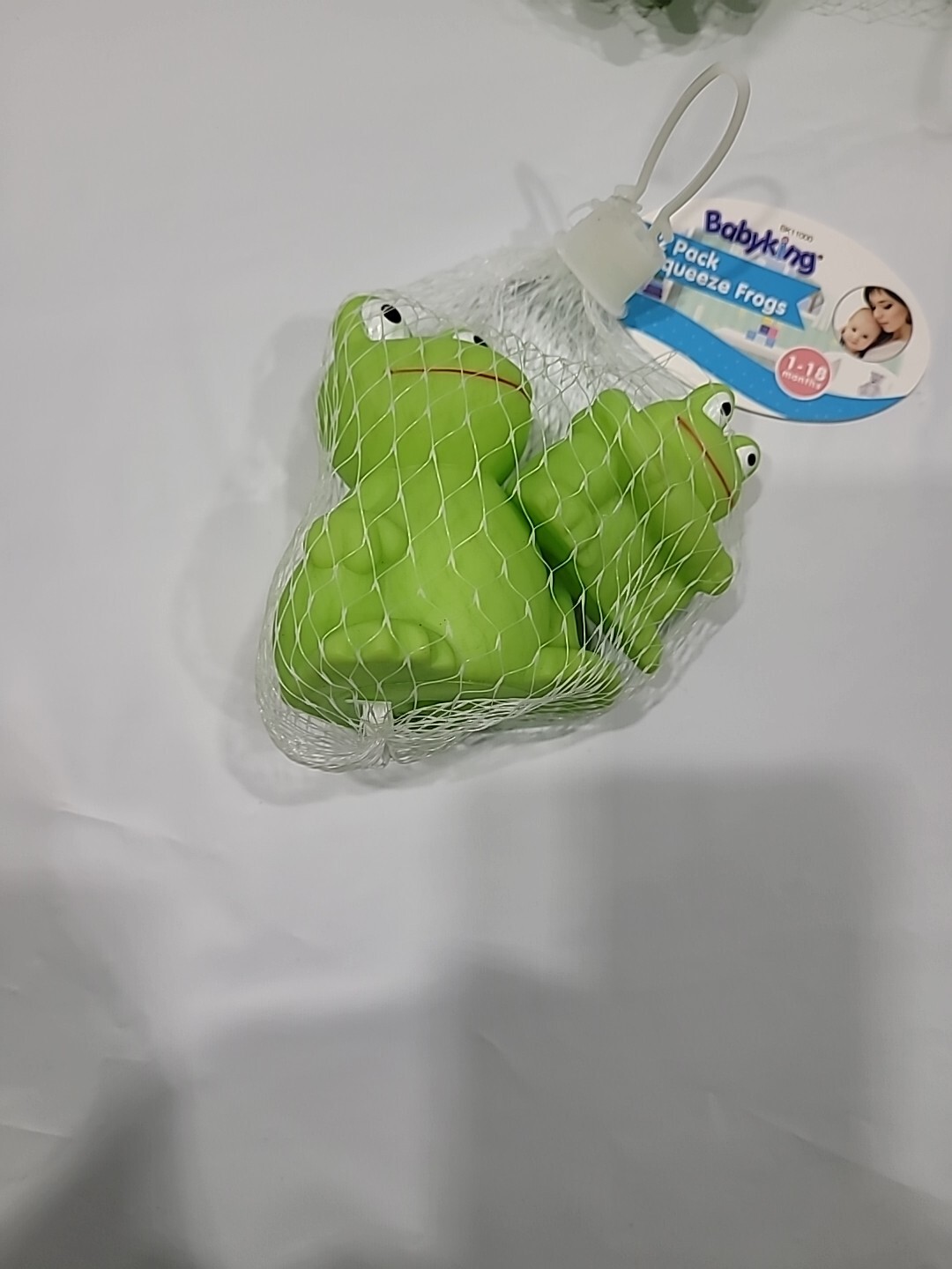 LOT OF 3 New Baby King 2pc Squeeze Frog Toys, Baby Shower