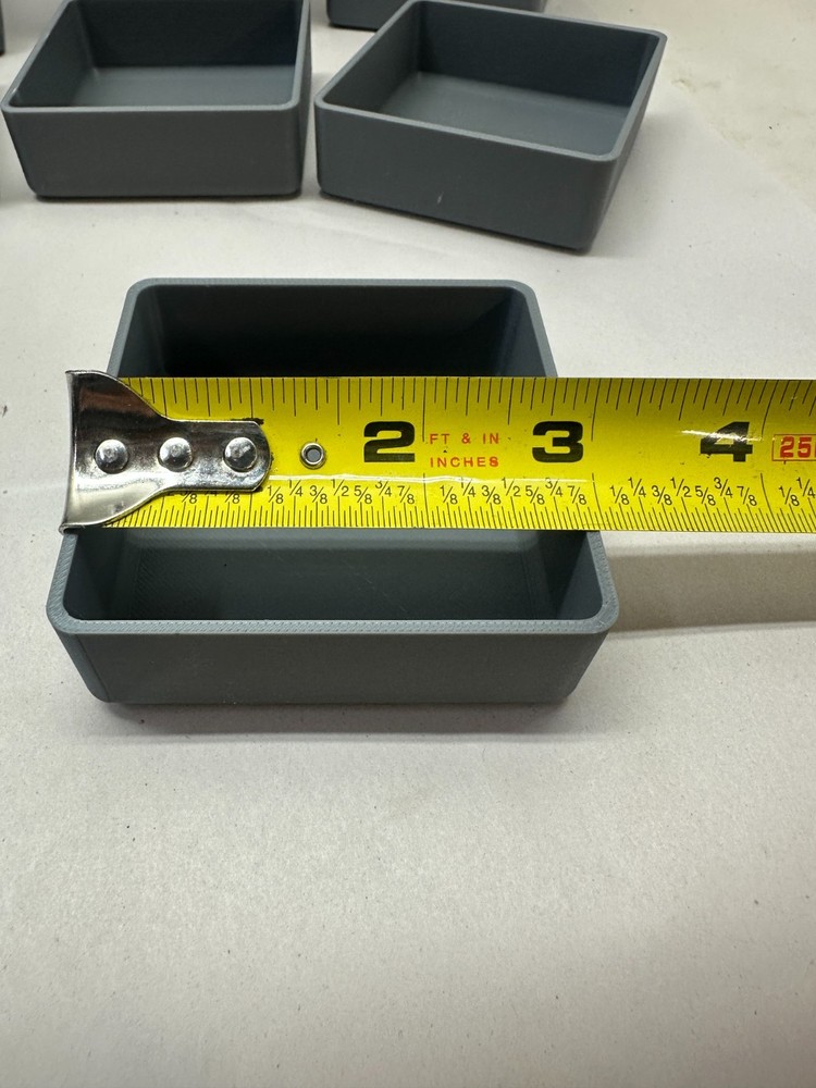 20 Tool Box Bins- 3" x 3" x 1" Deep (Actual Dimensions) - Grey