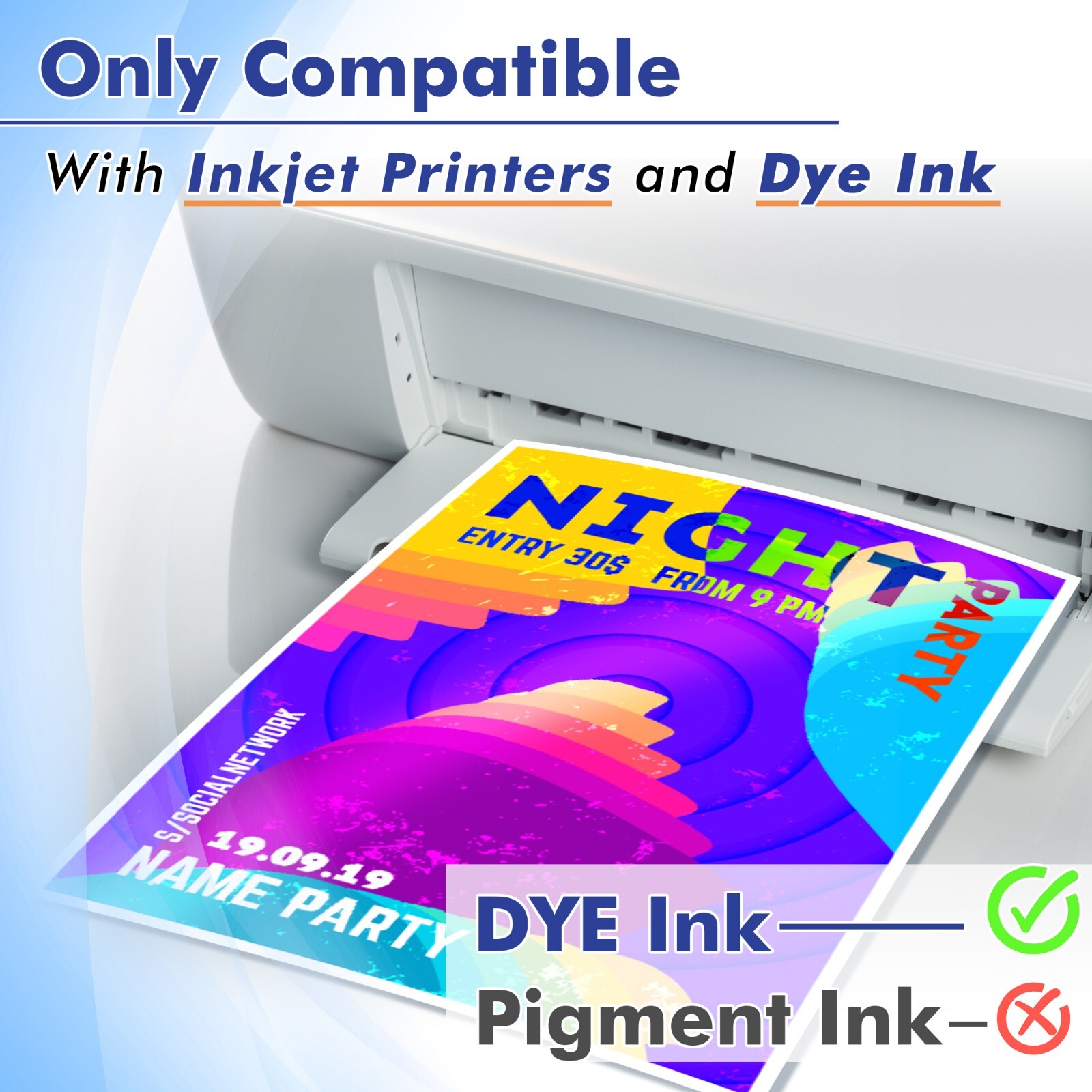 100 Sheet Koala Thin Photo Paper 8.5x11 Glossy 30lb 115g Inkjet Printer Chip Bag