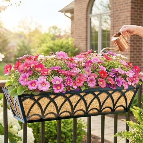 Railing Planter Box Window Boxes Planters - Pack Deck Railing Planter 30 Inch 2