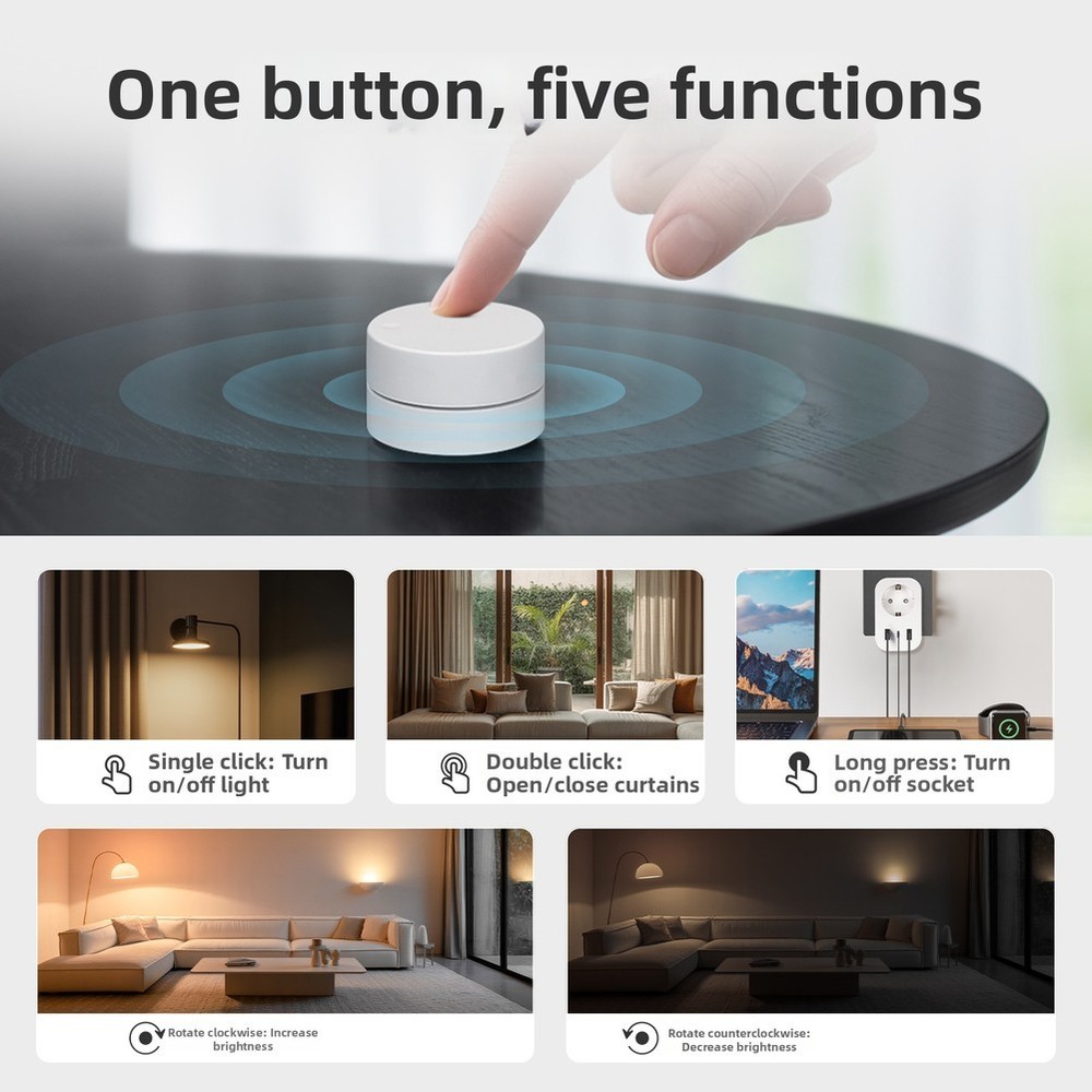 For Zigbee Smart Switch Compatible with For Tuya for Multi-Scene Control