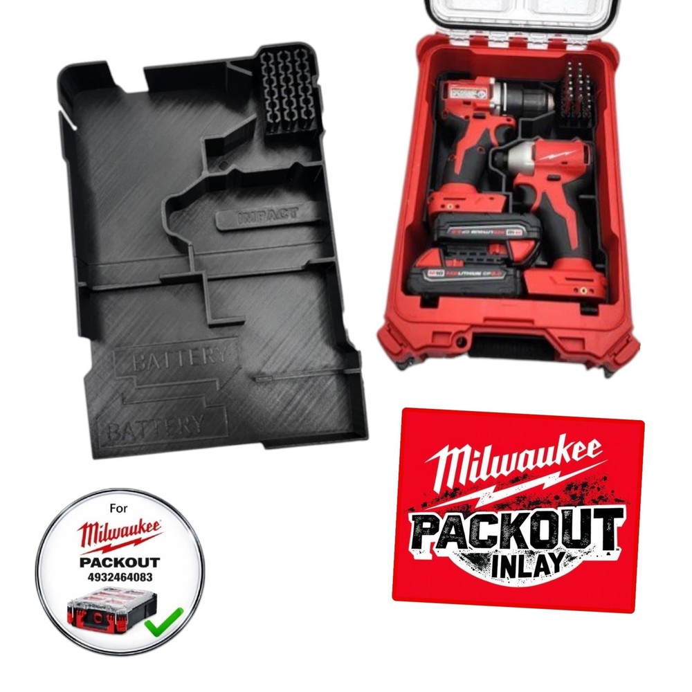 Milwaukee Packout Insert M18 Tool Inlay Organiser (Multiple Options)