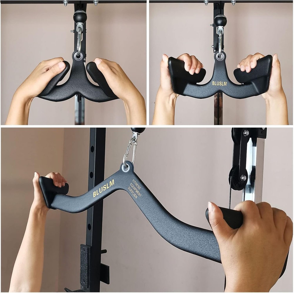 LAT Pull Down Bar for Cable Machine, Pulldown Attachments T V 3PIECES