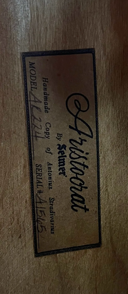 Cello: Selmer Aristocrat Model AR224 SERIAL #A1565
