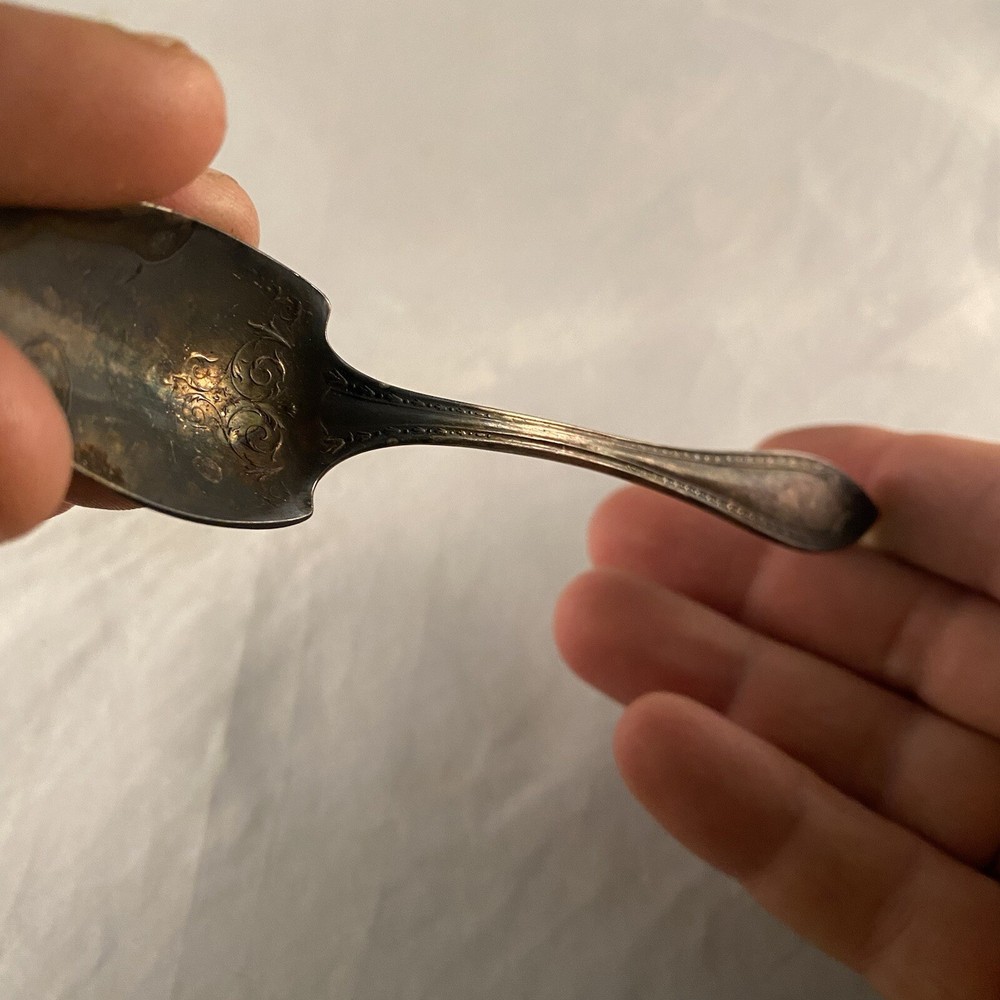 Community Plate Soup Dessert Spoon Sheraton Pattern Silverplated Silver Plated