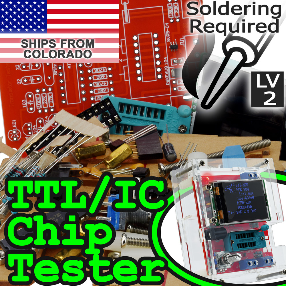 GM328 IC-TTL Transistor Tester with Clear Case - Component Tester