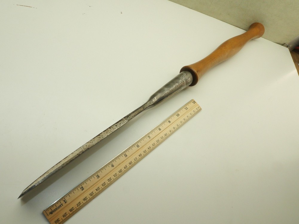 Old tools Large Vintage 2" timber framing slick chisel