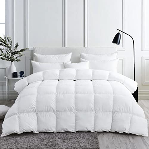 Luxurious White Solid Medium Weight Queen White (Medium Weight) / All-season