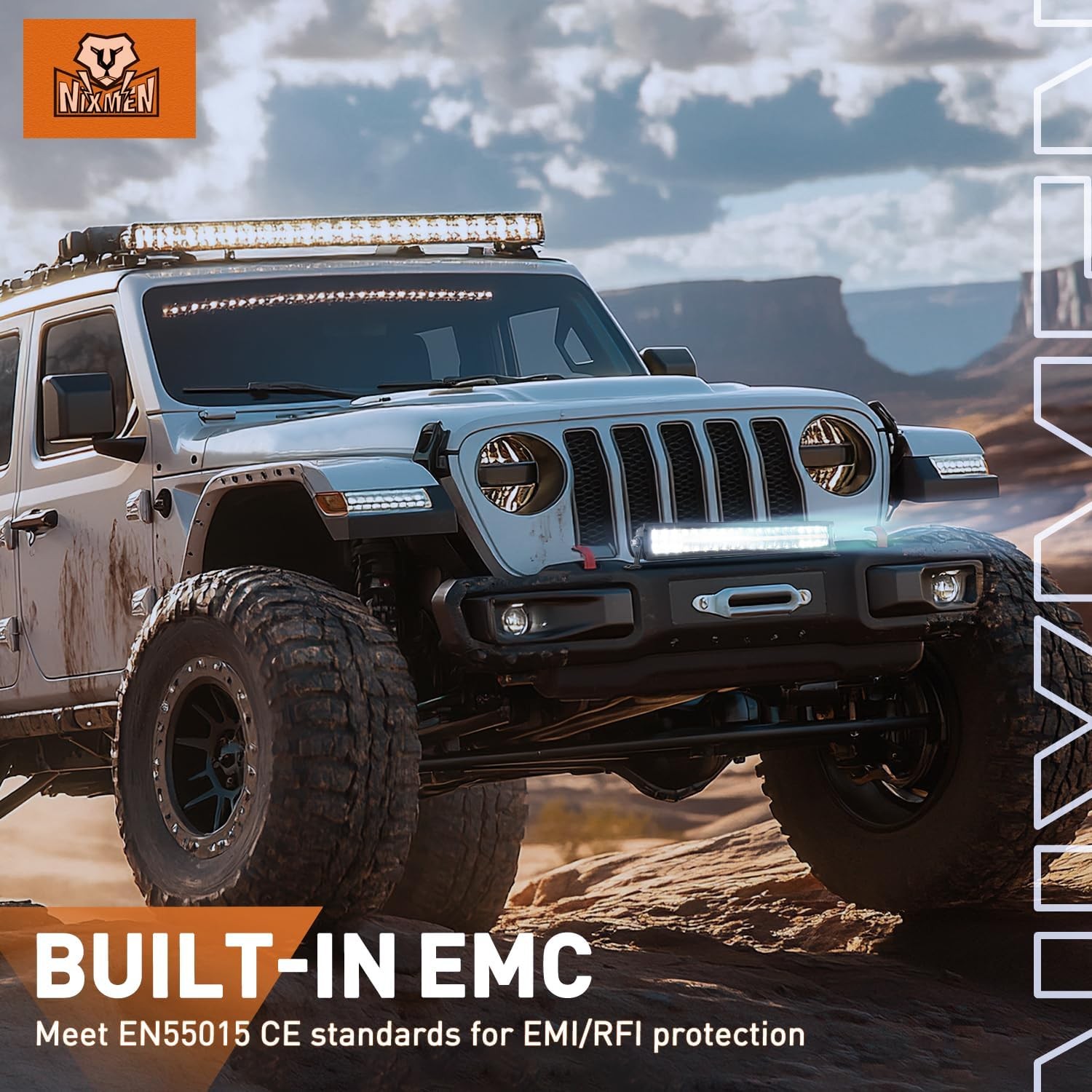 Nilight 19 Inch LED Light Bar with Amber DRL 150W Flood Spot Combo Offroad Light