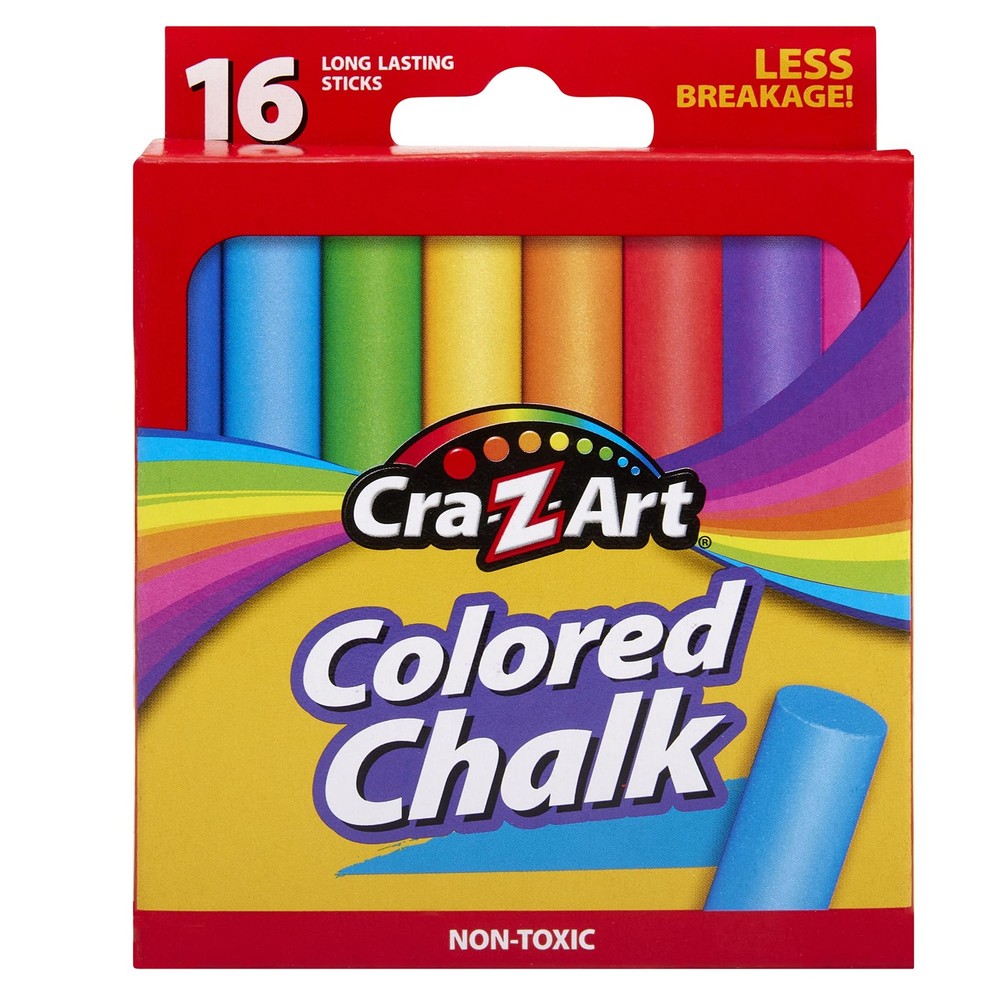 Colored Chalk, 16 Count (10801-48) , Assorted