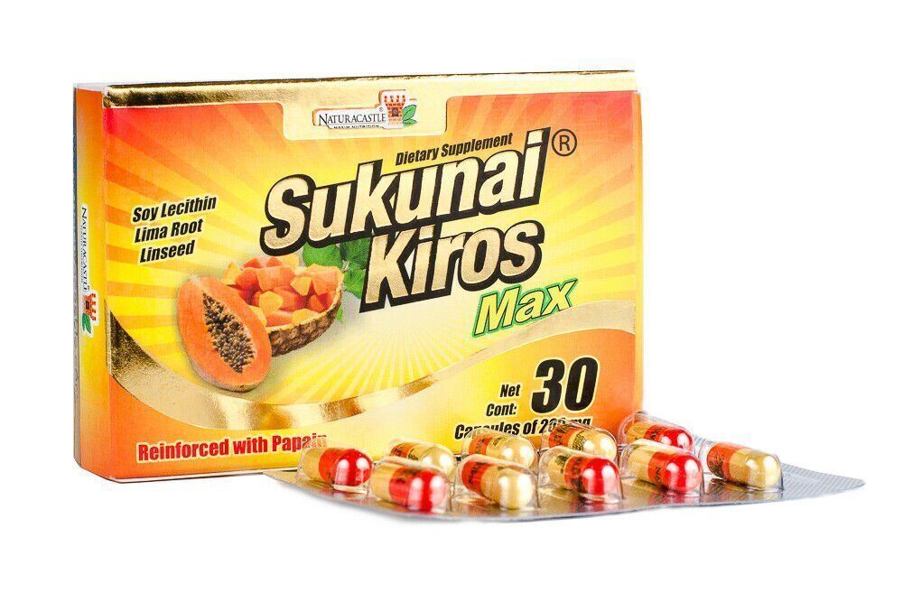 2 PACK Sukunai Kiros MAX 60 CAPS Original Con Mango Africano Bromelina- 60 DAY