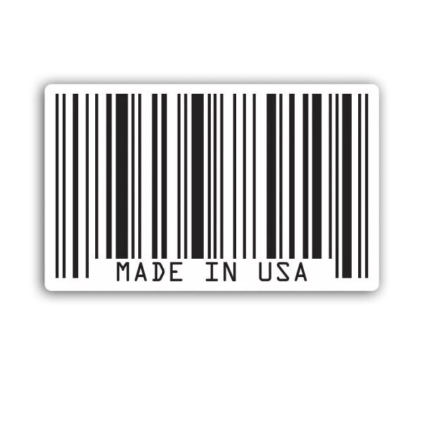 Made In USA Barcode Sticker