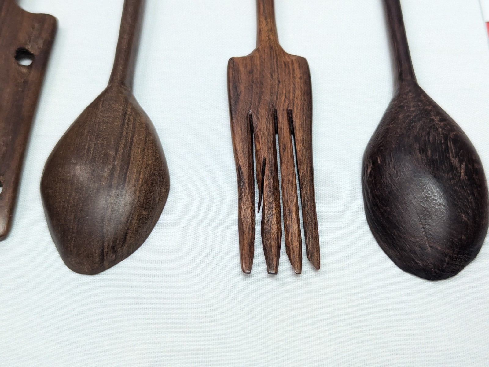 African Hand Made Carved Wooded Elephant Divided Bowl & Animal Serving Utensils