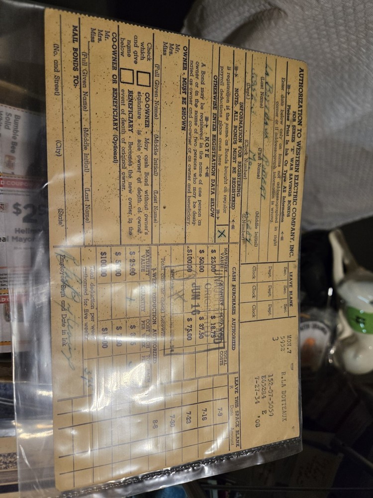 Ww2 War Bonds Rare
