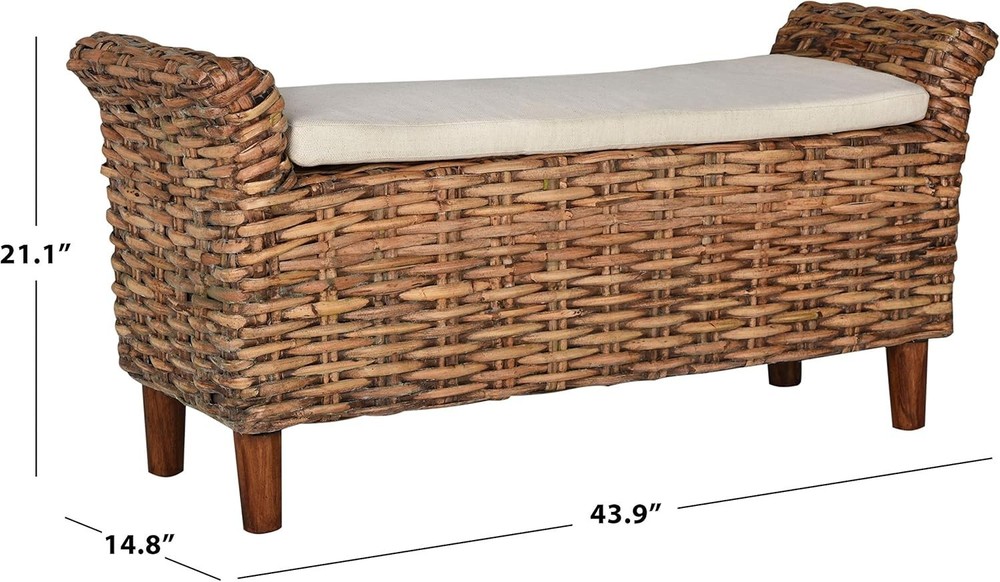 Home Collection Palermo Brown & Eggshell Bench