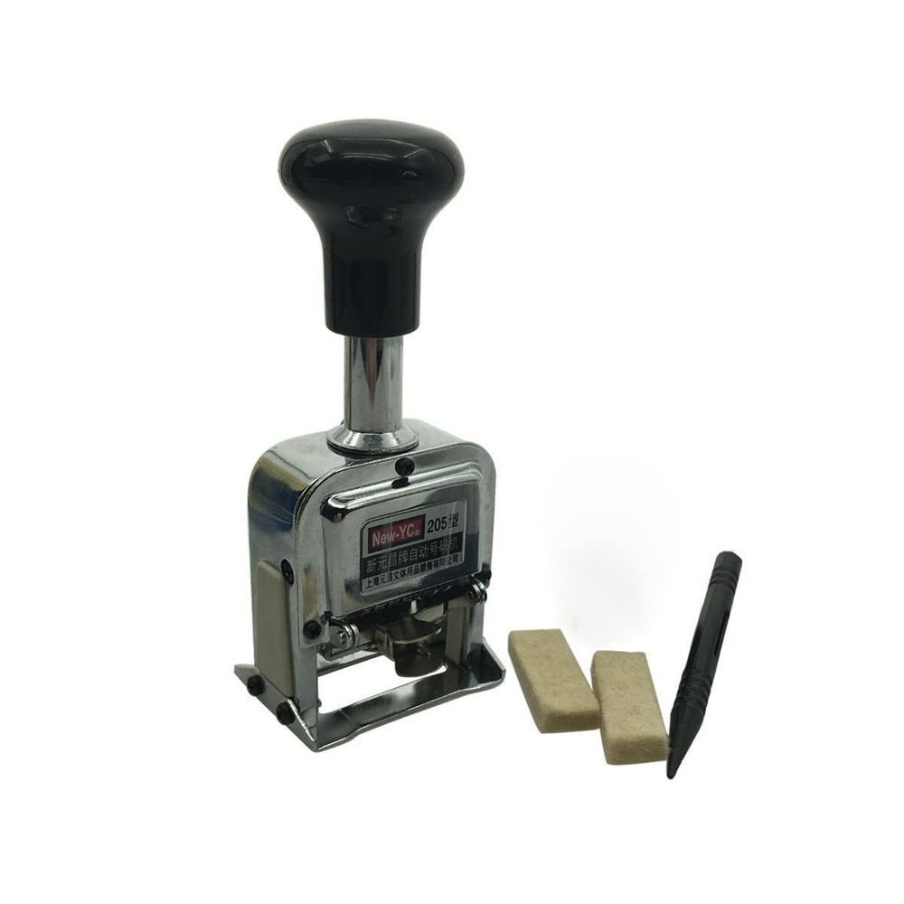 Automatic Numbering Machine, 5 Wheels Self Inking Number Stamp for Numbering ...