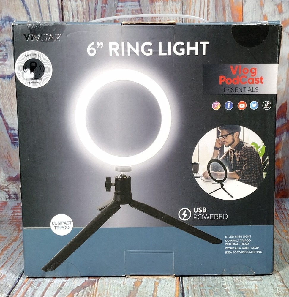 Vivitar 6" Ring Light - Vlog Podcast Essentials - NEW