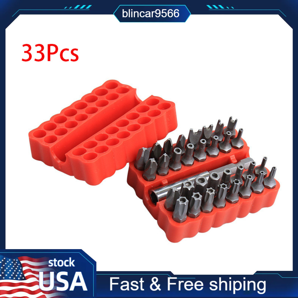 33 Tamper Tri Wing Screwdriver Proof Security Torq Hex Star Spanner Torx Bit Set