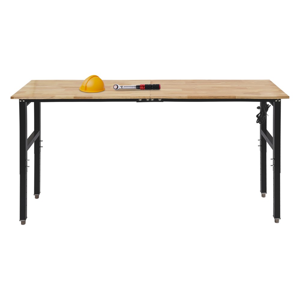 Modern Power Outlet Workbench, Height Adjustable, 2000 lbs Load, USB & Sockets