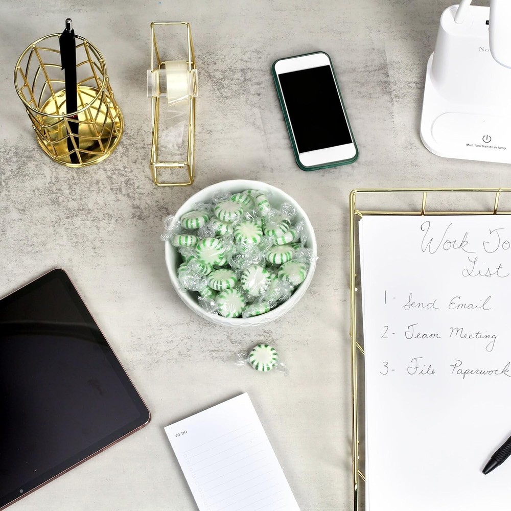 Spearmint Starlight Mints, Individually Wrapped, Bulk Hard Candy (3 Pounds)