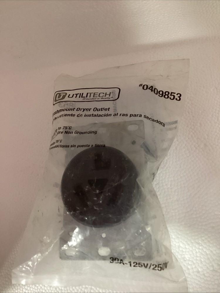 Utilitech Flushmount Dryer Outlet #0409853 New