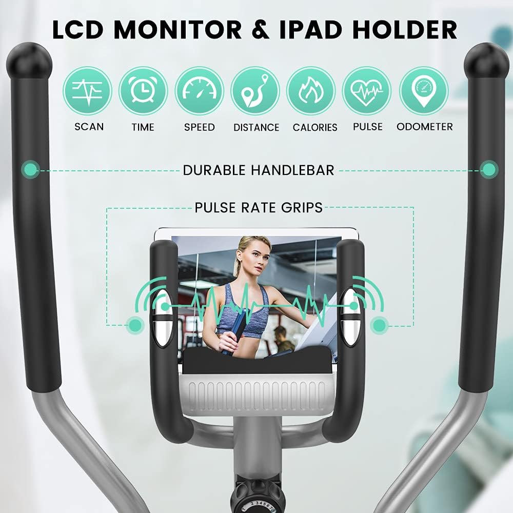 Dripex Elliptical Exercise Machine, Hyper-Quiet Elliptical Machine for Home, Mag