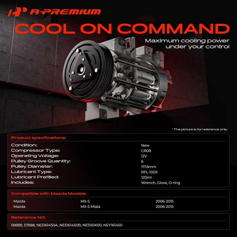 Mazda MX5 Miata AC Compressor with Clutch Air Conditioner